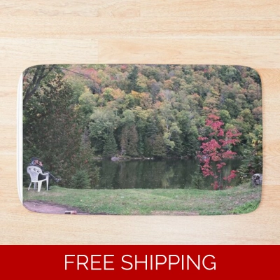Le Studio Bath Mat Lake Perry October 2020 Fall Colors